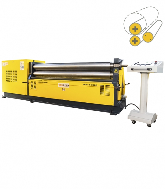 MRM-S 2006 Motorized 3-Roll Asymmetric Cylinder Machine