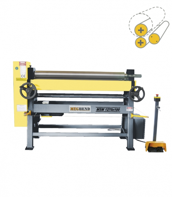 MSM 1270x100 Motorized 3-Roll Roller Machine