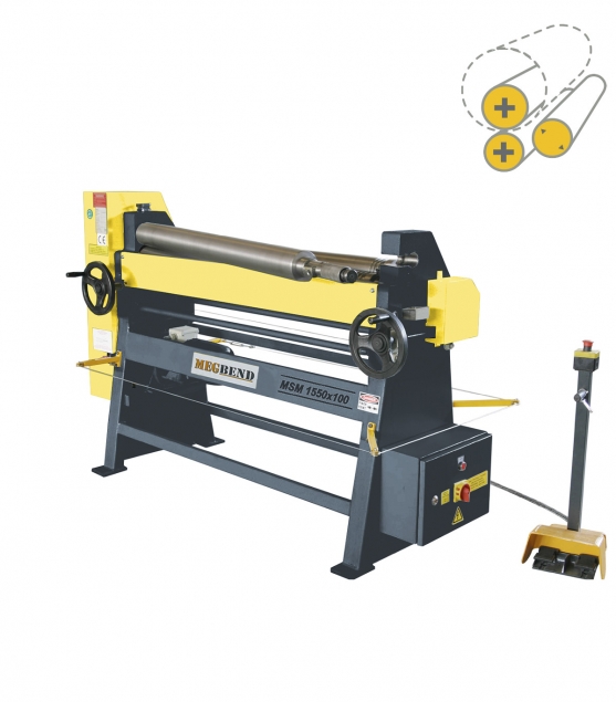 MSM 1550x100 Motorized 3-Roll Roller Machine