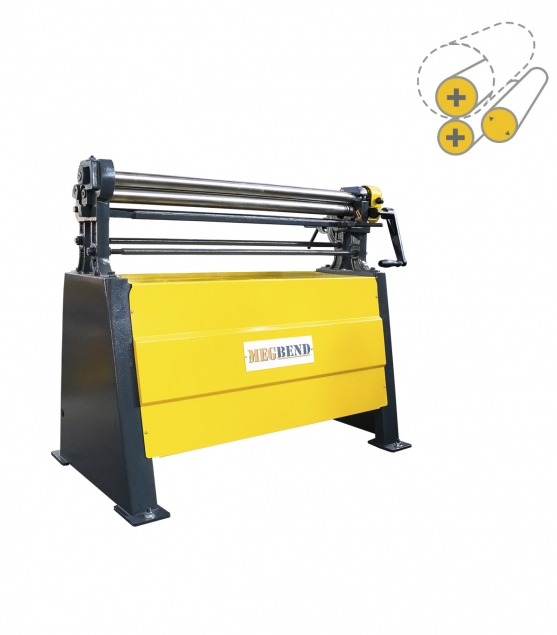 MZ 1050x46 3-Roll Roller Machine with Arm Stand